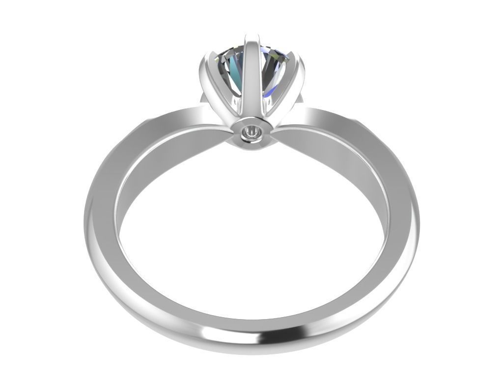 Engagement Ring  STL File Format ready For 3D Printing - CC57 3D print model_6