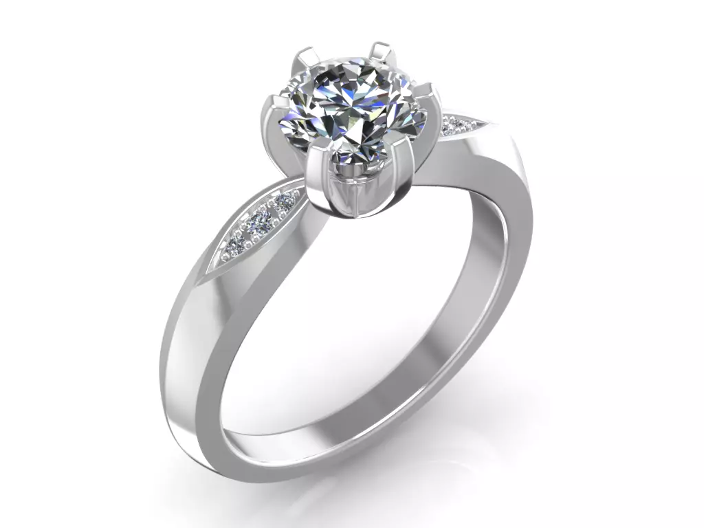 Engagement Ring  STL File Format ready For 3D Printing - CC57 3D print model_0
