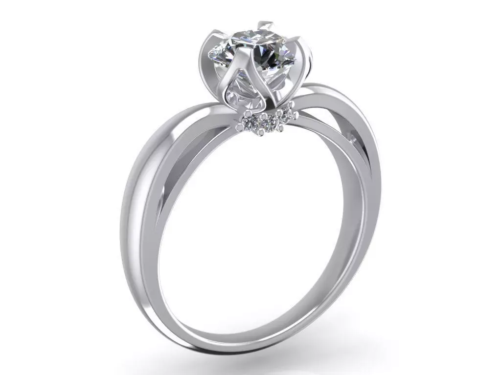 Engagement Ring  STL File Format ready For 3D Printing - CC58 3D print model_0