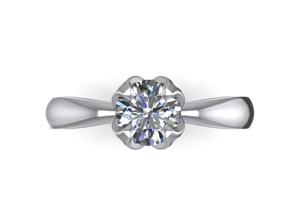 Engagement Ring  STL File Format ready For 3D Printing - CC58 3D print model_3