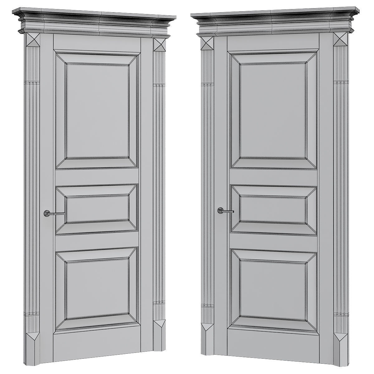 Interior Doors 3d model  Low-poly 3D model_1