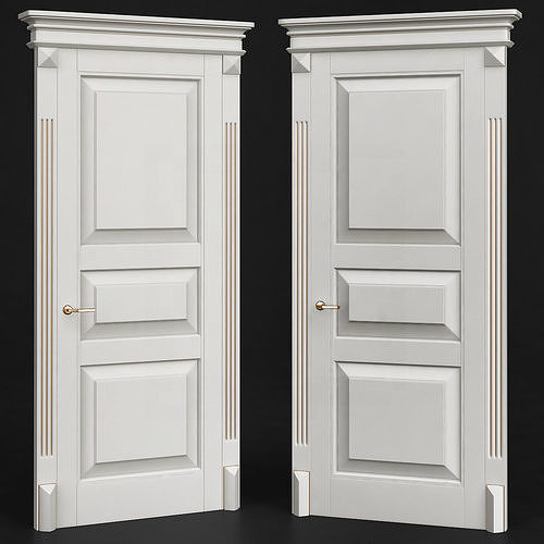 Interior Doors 3d model  Low-poly 3D model
