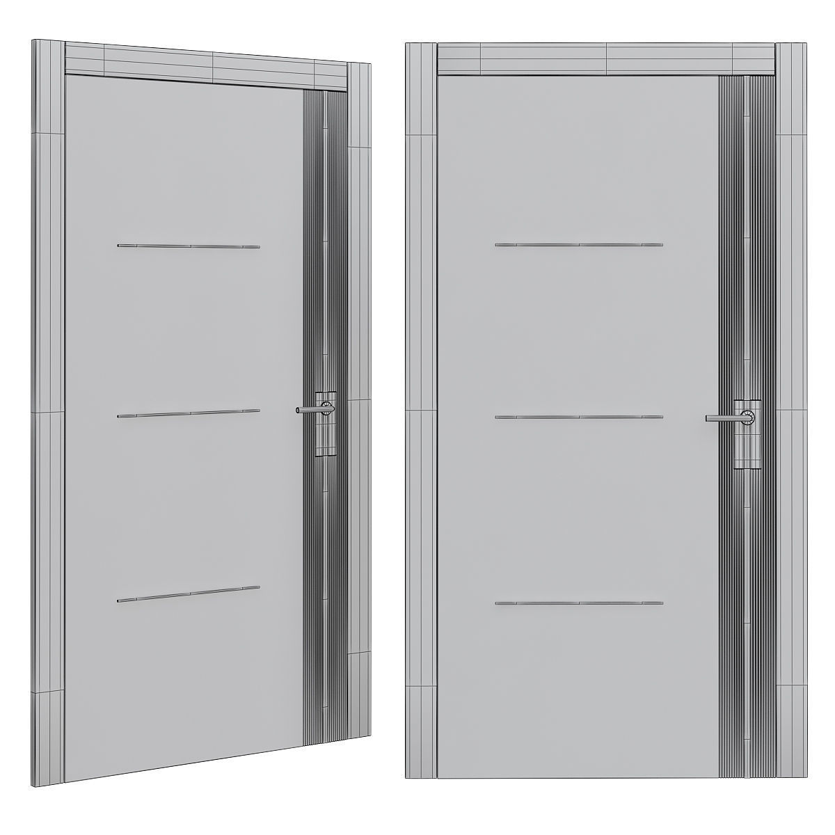 Interior Doors 3d model  Low-poly 3D model_1