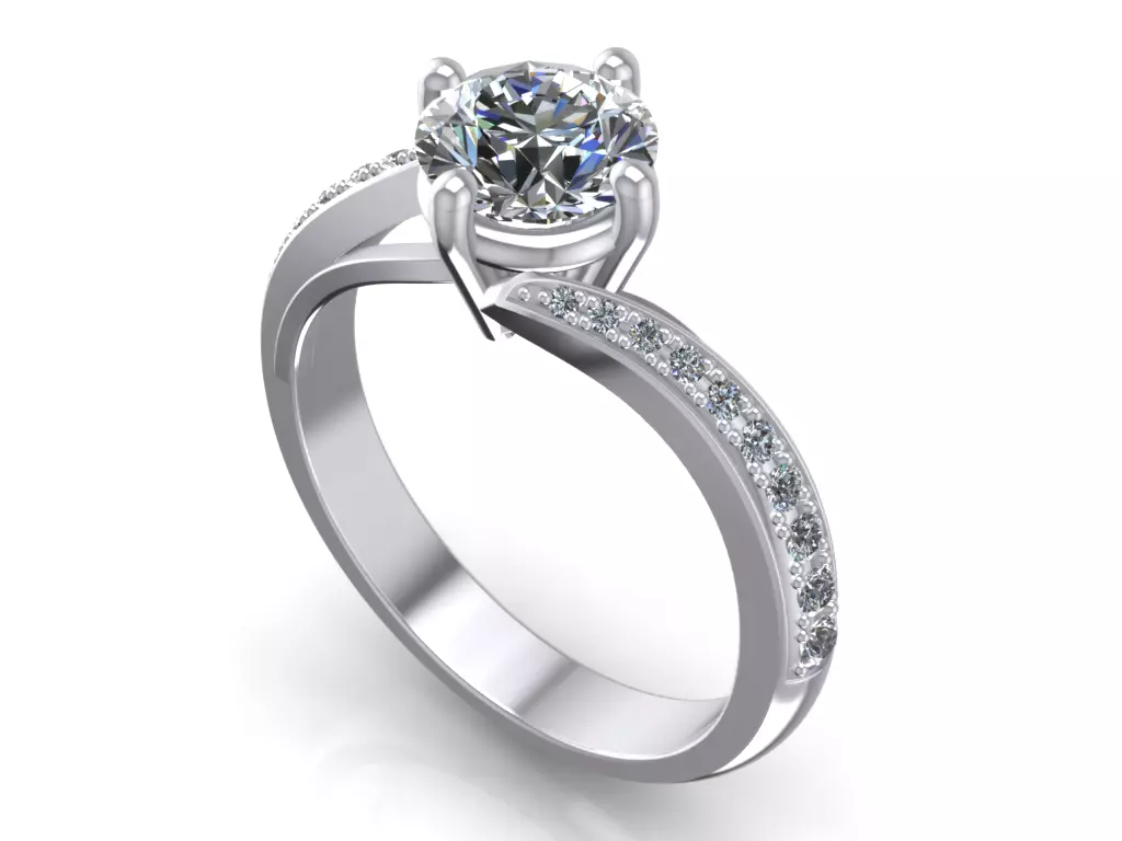 Engagement Ring  STL File Format ready For 3D Printing - CC59 3D print model_0