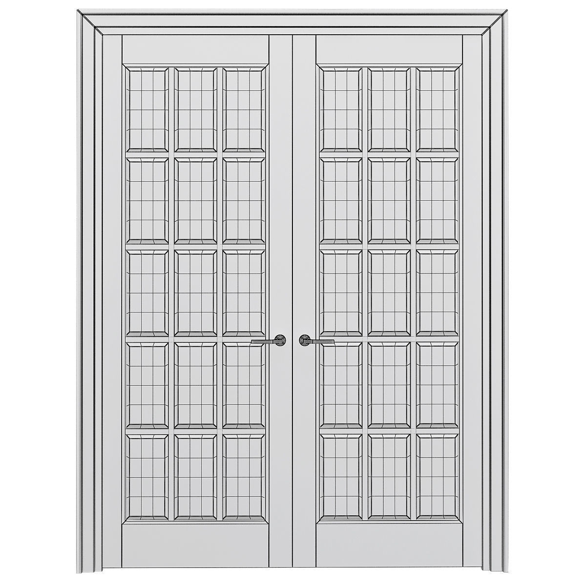 Interior Doors 3d model Low-poly 3D model_1