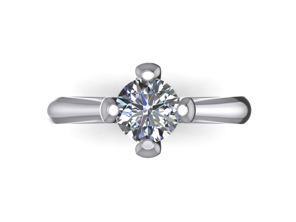 Engagement Ring  STL File Format ready For 3D Printing - CC60 3D print model_3