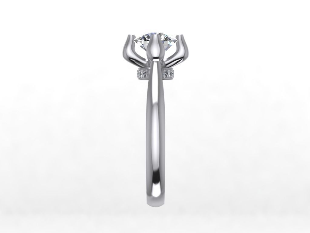 Engagement Ring  STL File Format ready For 3D Printing - CC60 3D print model_5