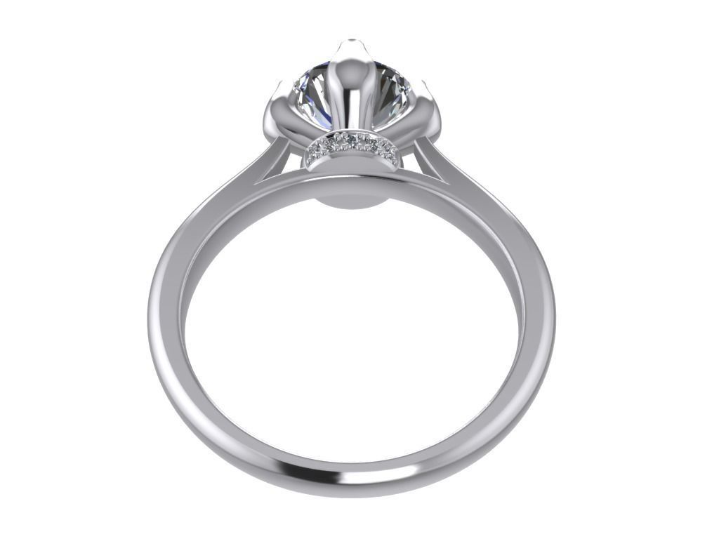 Engagement Ring  STL File Format ready For 3D Printing - CC60 3D print model_6