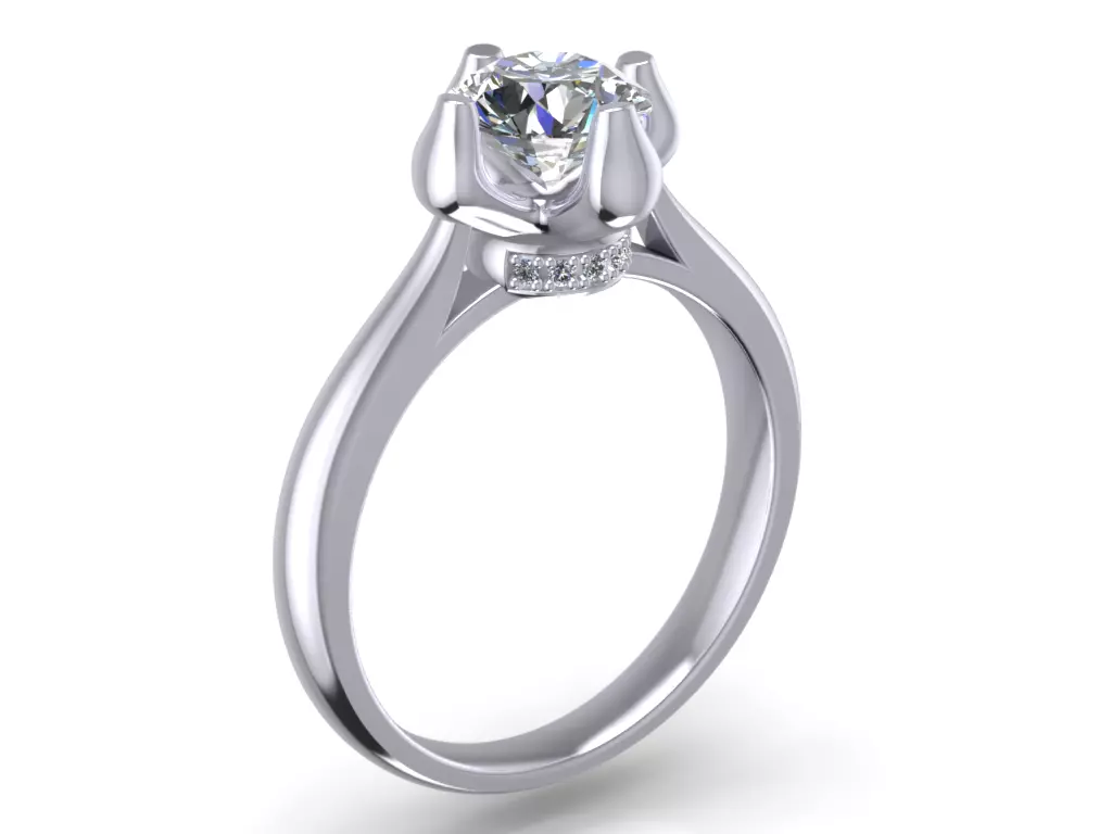 Engagement Ring  STL File Format ready For 3D Printing - CC60 3D print model_0