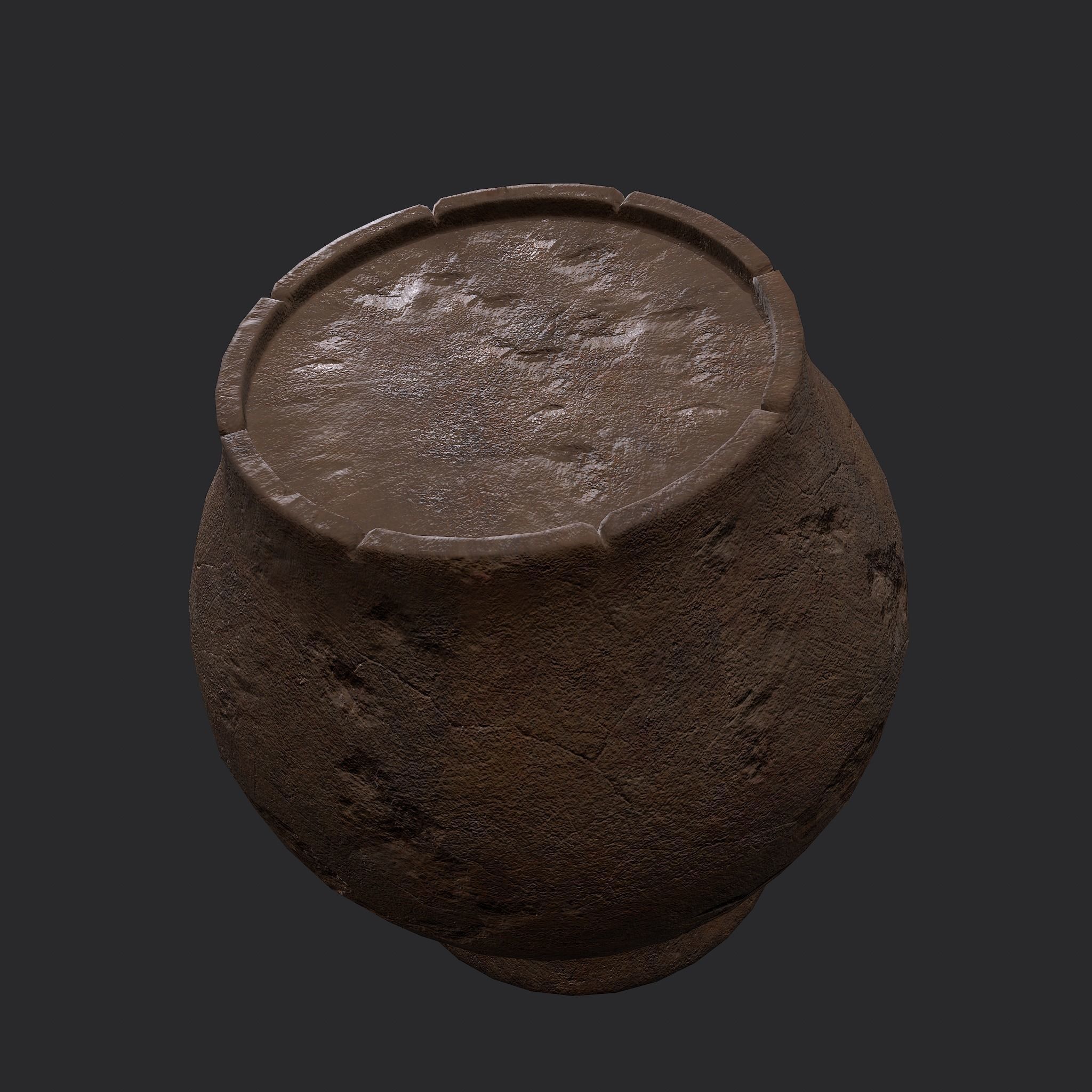 Medieval Chamber Pot Free low-poly 3D model_17