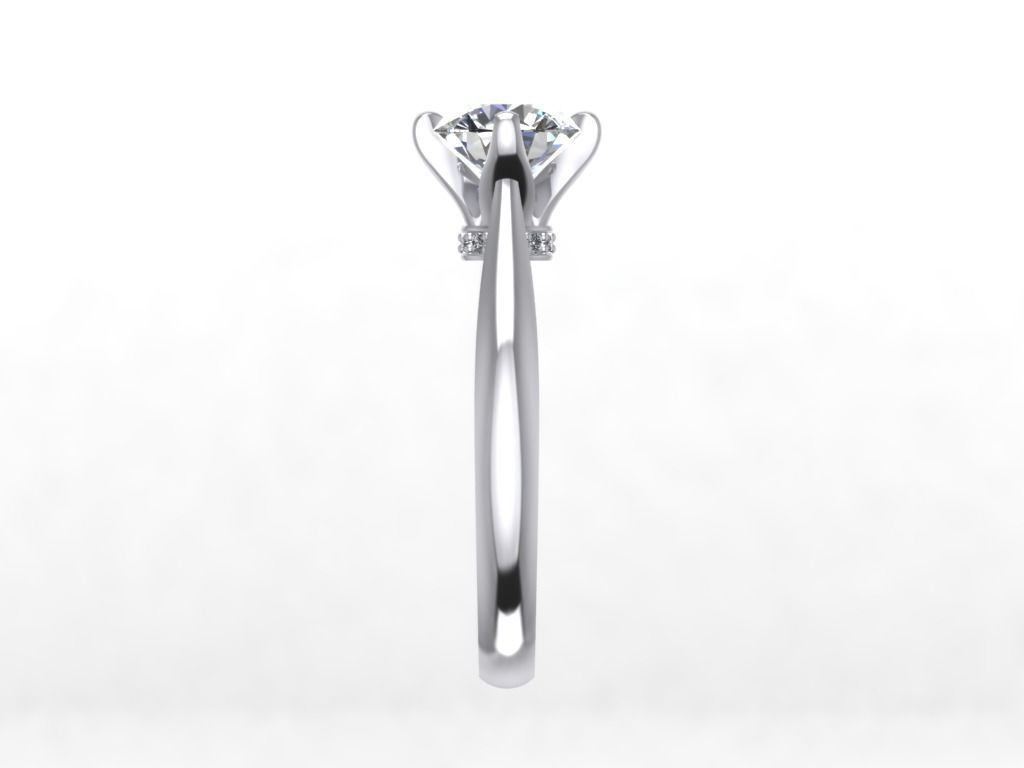 Engagement Ring  STL File Format ready For 3D Printing - CC62 3D print model_6