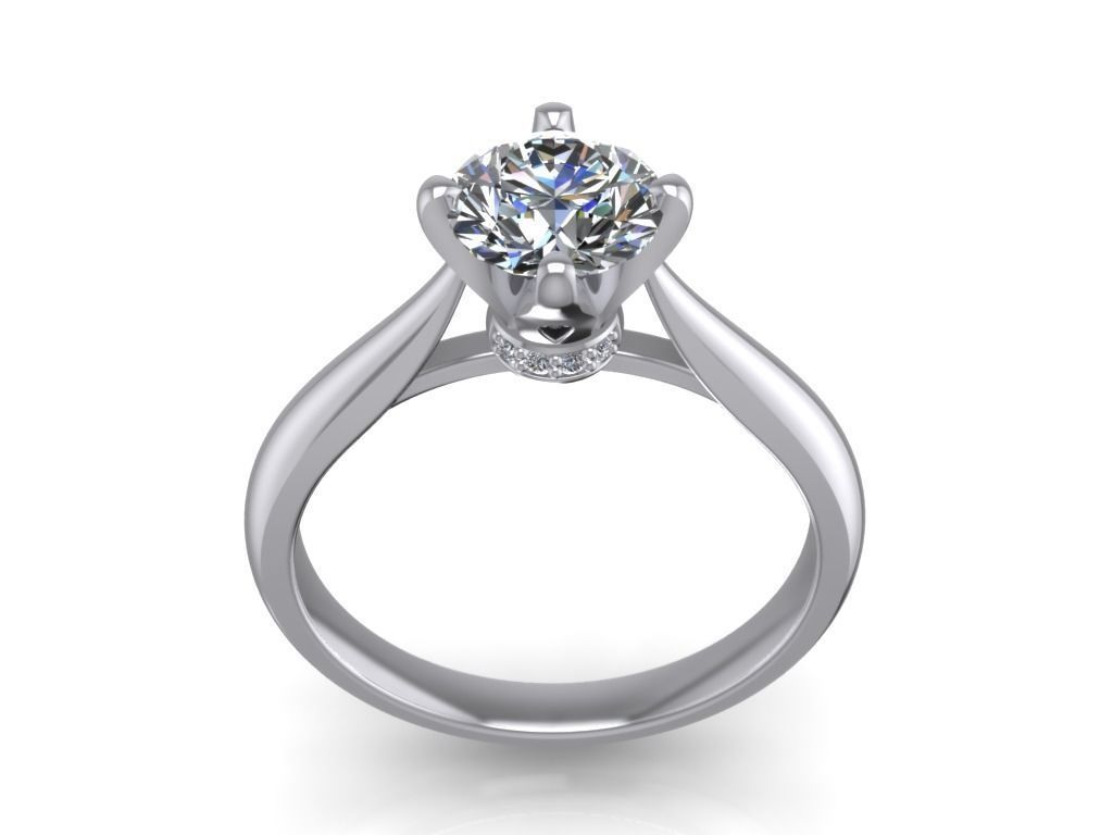 Engagement Ring  STL File Format ready For 3D Printing - CC62 3D print model_2