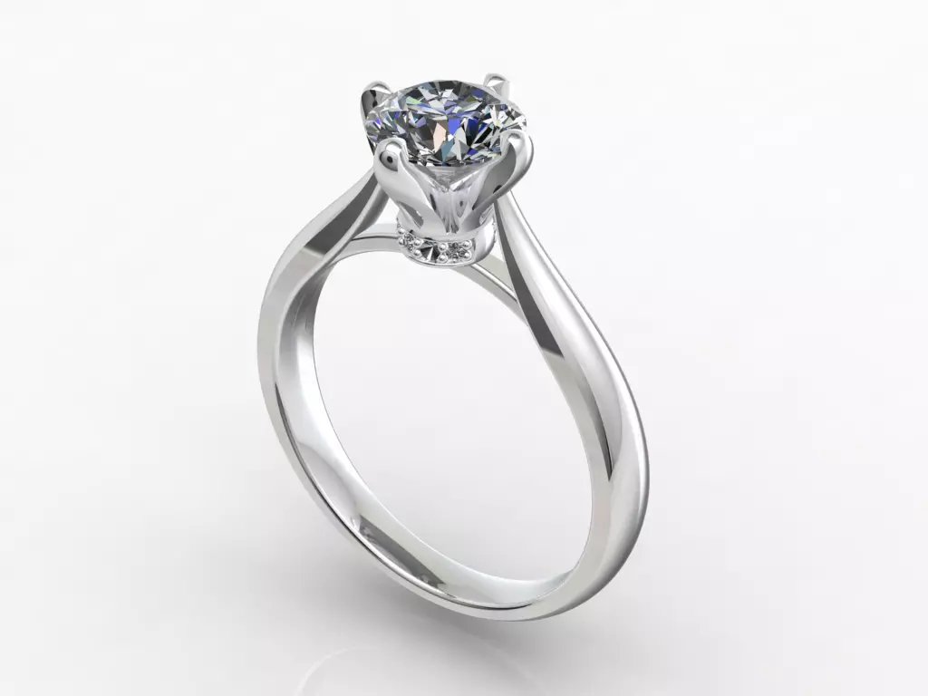 Engagement Ring  STL File Format ready For 3D Printing - CC62 3D print model_0