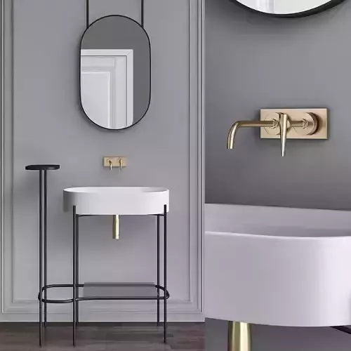 Washbasins Furniture 3d model Low-poly 3D model