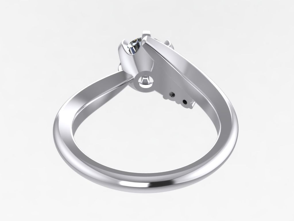 Engagement Ring  STL File Format ready For 3D Printing - CC64 3D print model_6