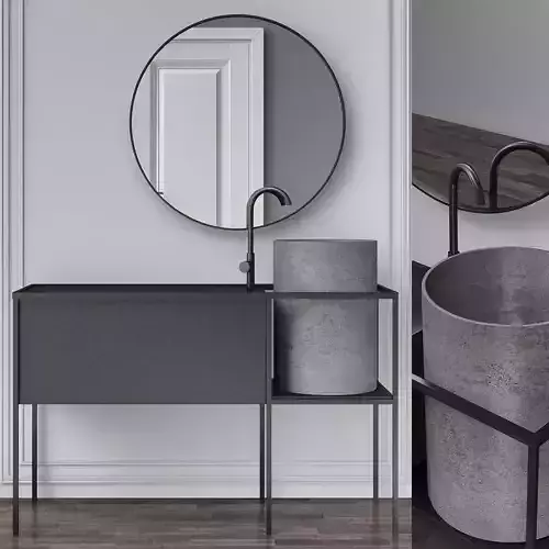Washbasins Furniture 3d model Low-poly 3D model