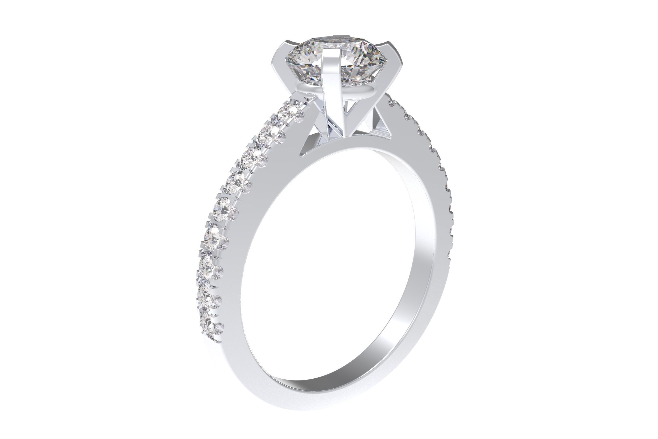 Engagement Ring  STL File Format ready For 3D Printing - CC65 3D print model_1