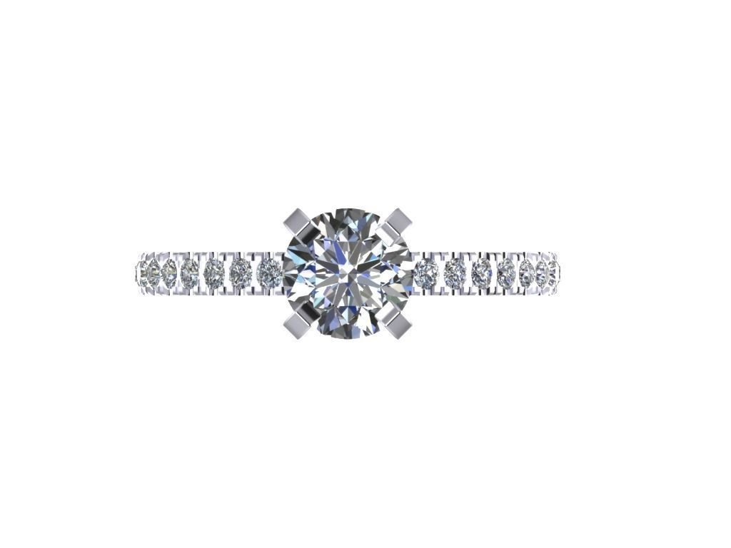 Engagement Ring  STL File Format ready For 3D Printing - CC65 3D print model_4