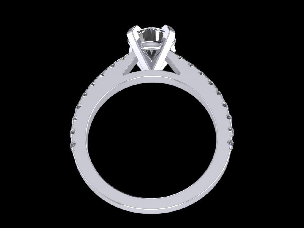 Engagement Ring  STL File Format ready For 3D Printing - CC65 3D print model_10