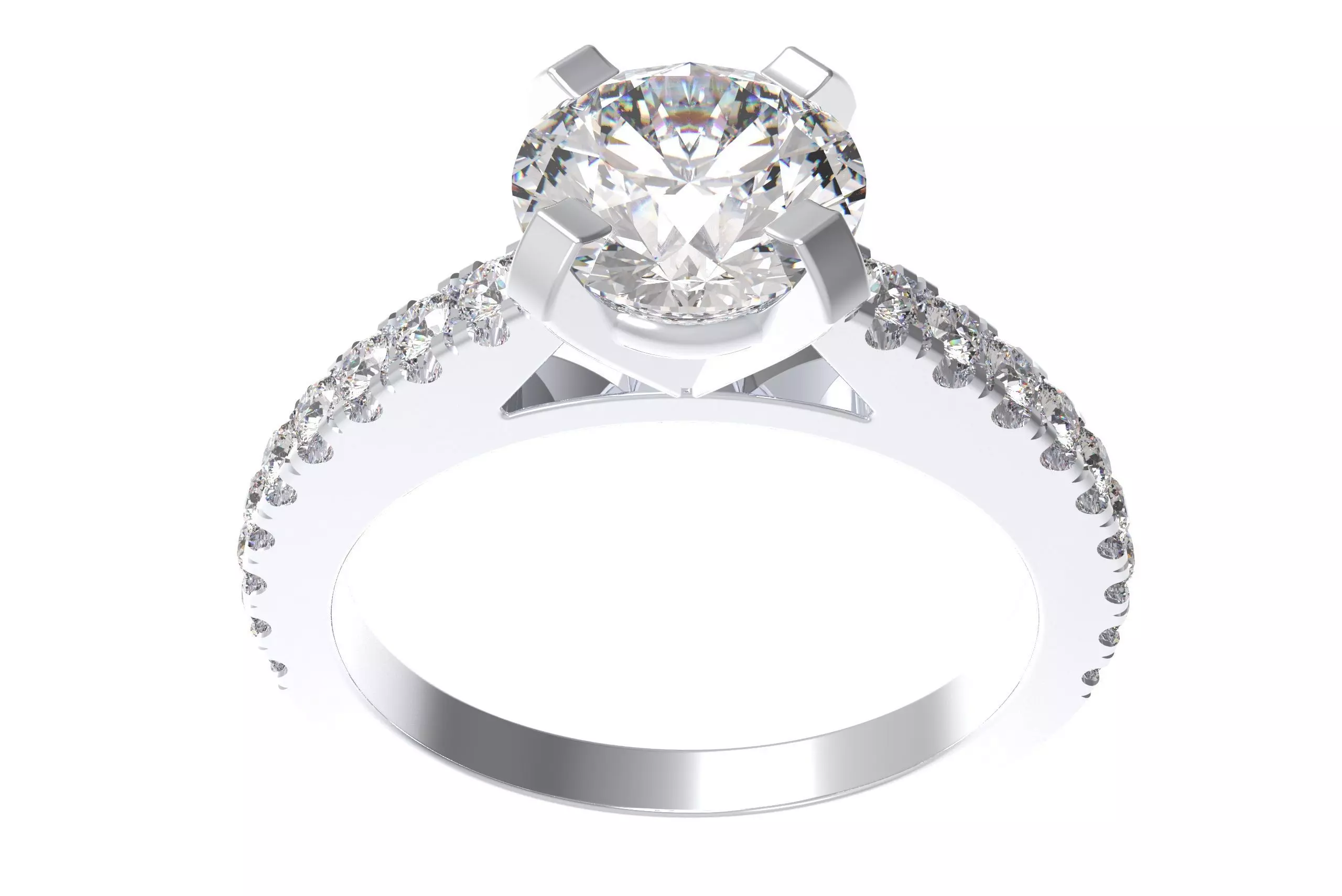 Engagement Ring  STL File Format ready For 3D Printing - CC65 3D print model_0