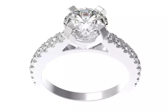 Engagement Ring  STL File Format ready For 3D Printing - CC65 3D print model