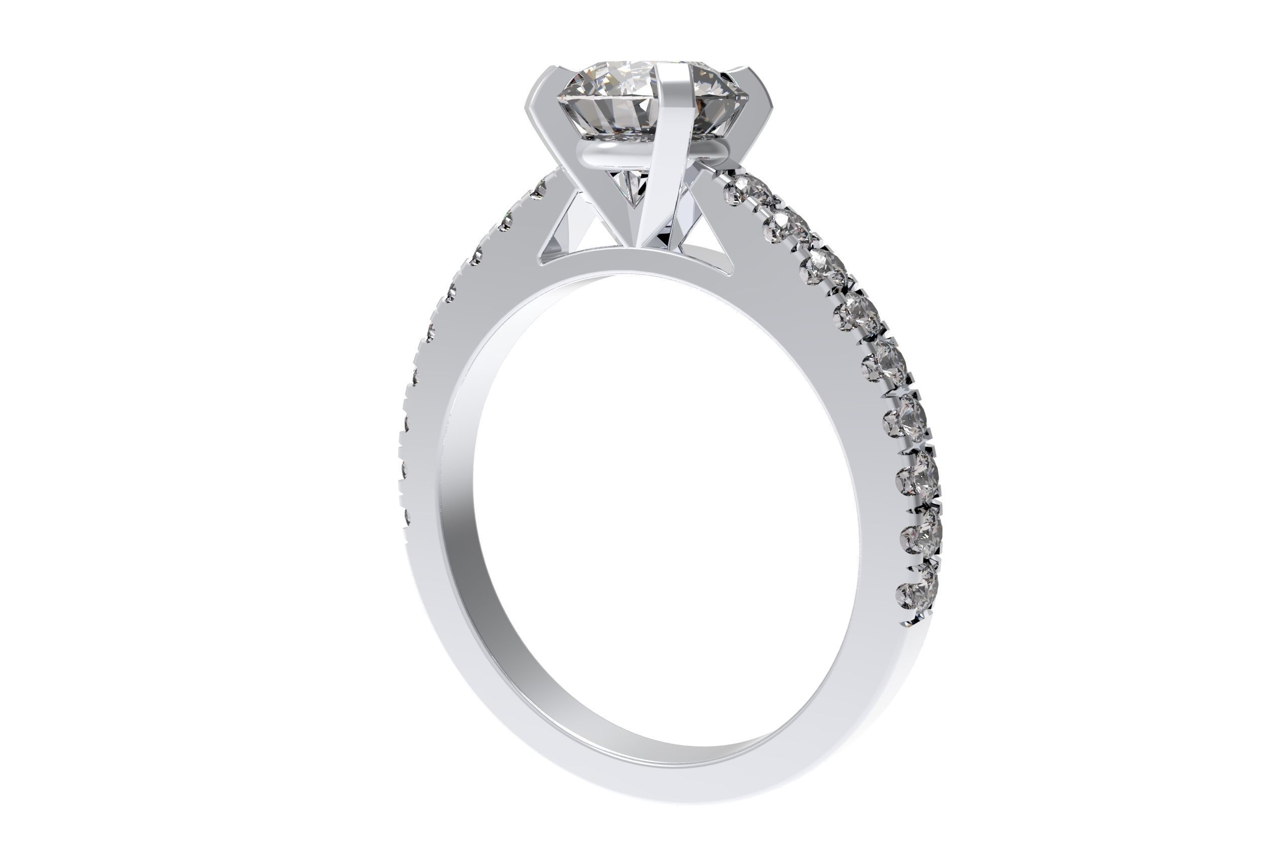 Engagement Ring  STL File Format ready For 3D Printing - CC65 3D print model_2
