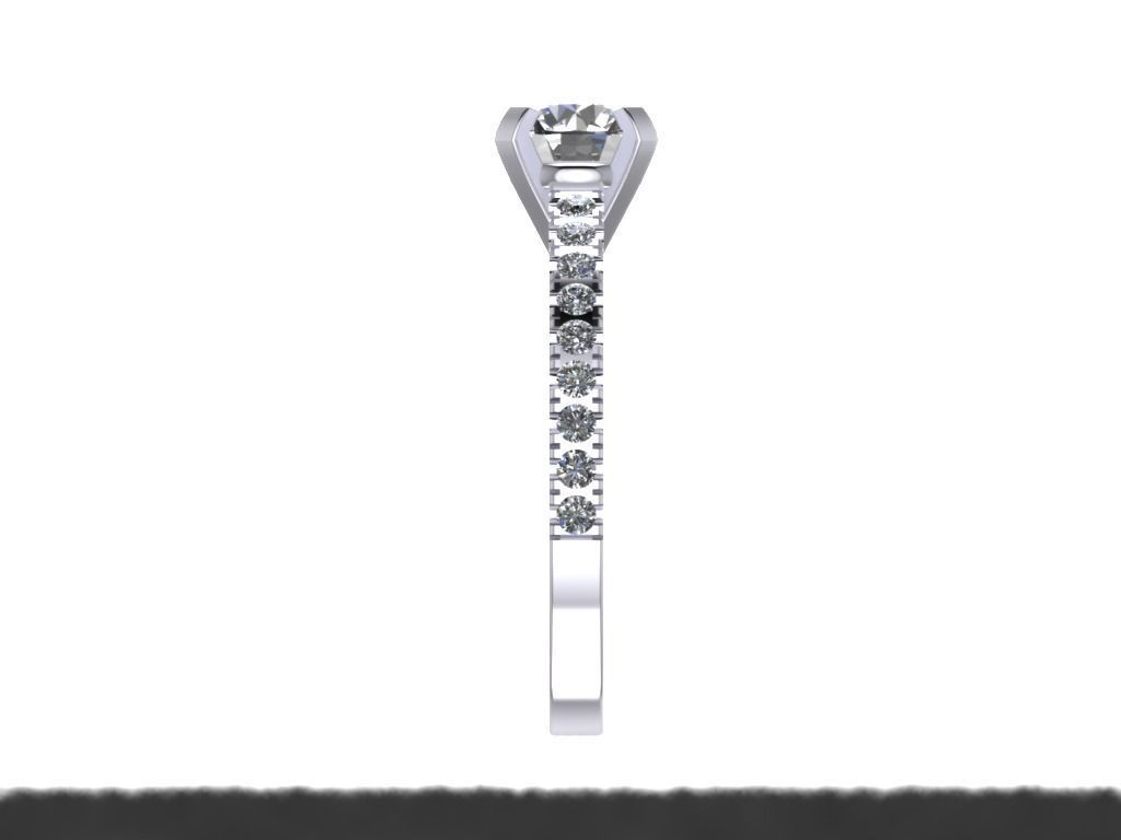 Engagement Ring  STL File Format ready For 3D Printing - CC65 3D print model_6