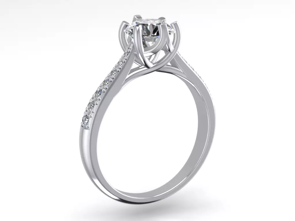 Engagement Ring  STL File Format ready For 3D Printing - CC66 3D print model_0