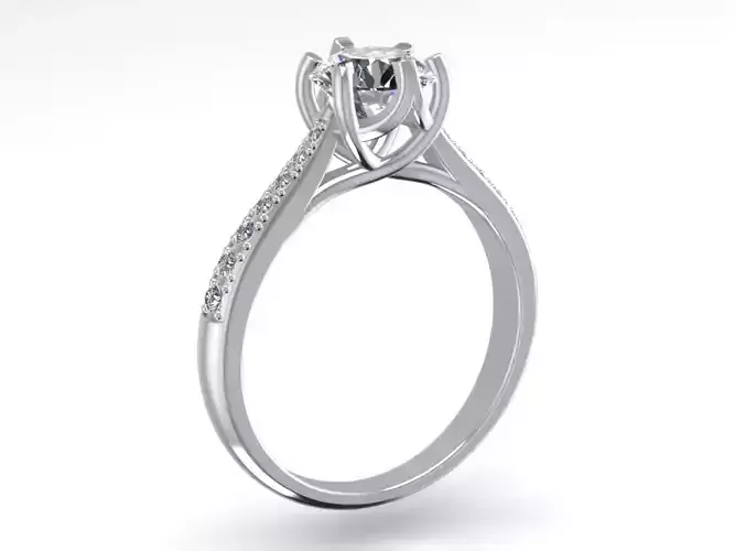 Engagement Ring  STL File Format ready For 3D Printing - CC66 3D print model