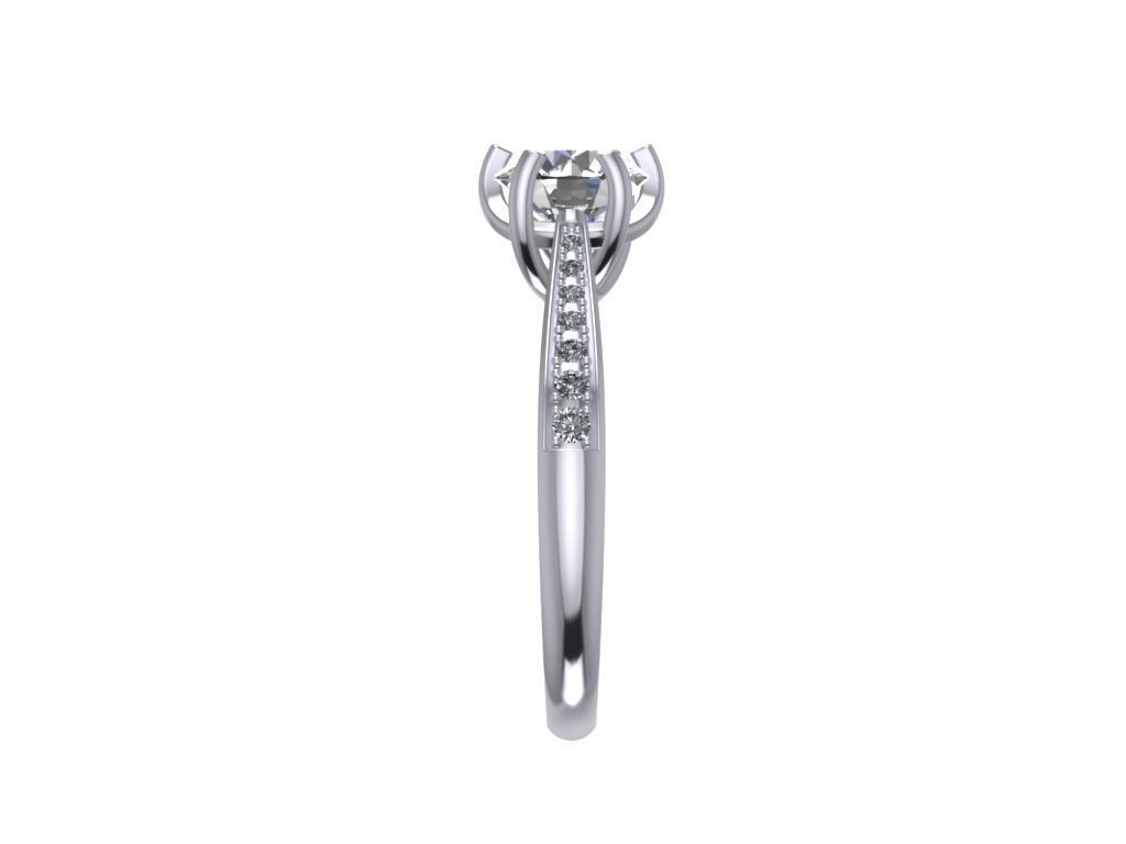 Engagement Ring  STL File Format ready For 3D Printing - CC66 3D print model_5