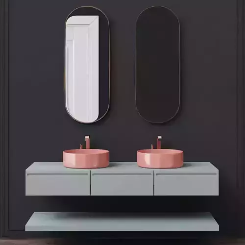 Washbasins Furniture 3d model Low-poly 3D model