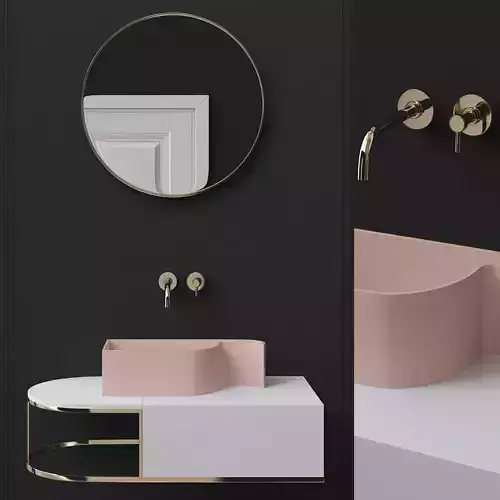 Washbasins Furniture 3d model Low-poly 3D model