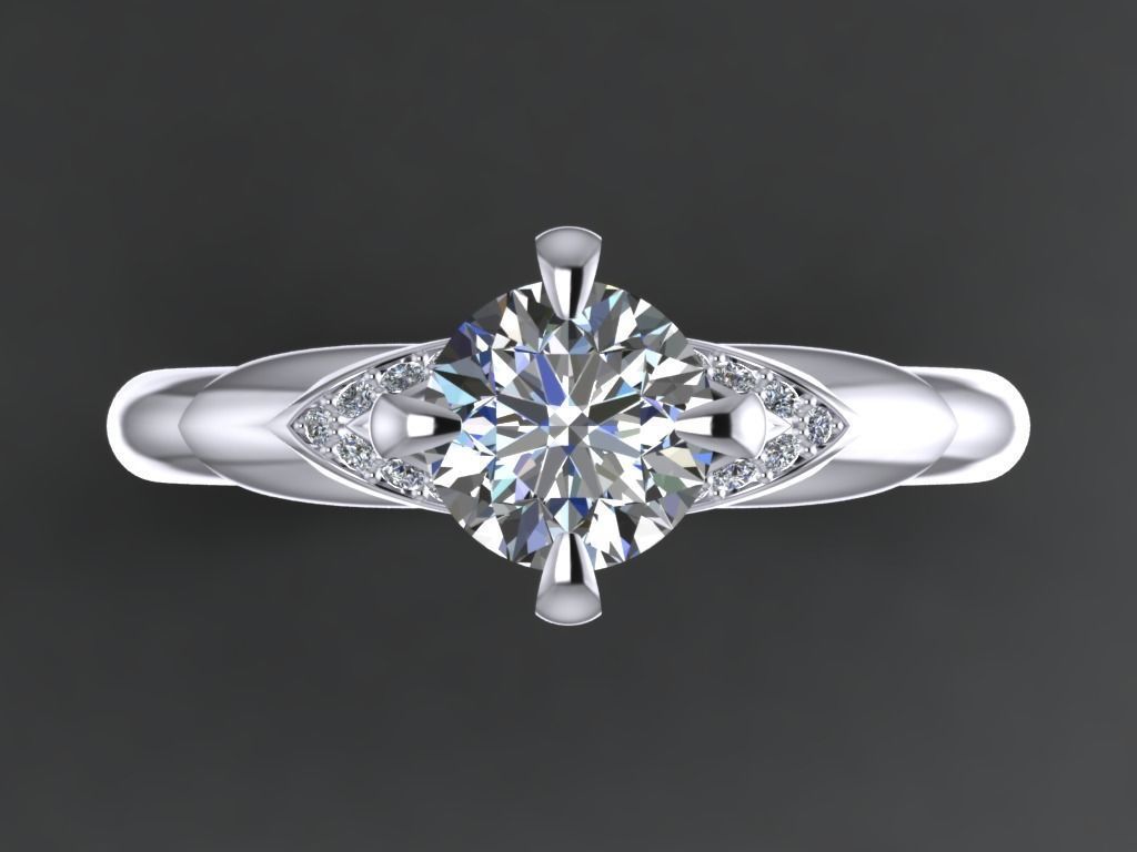Engagement Ring  STL File Format ready For 3D Printing - CC67 3D print model_7