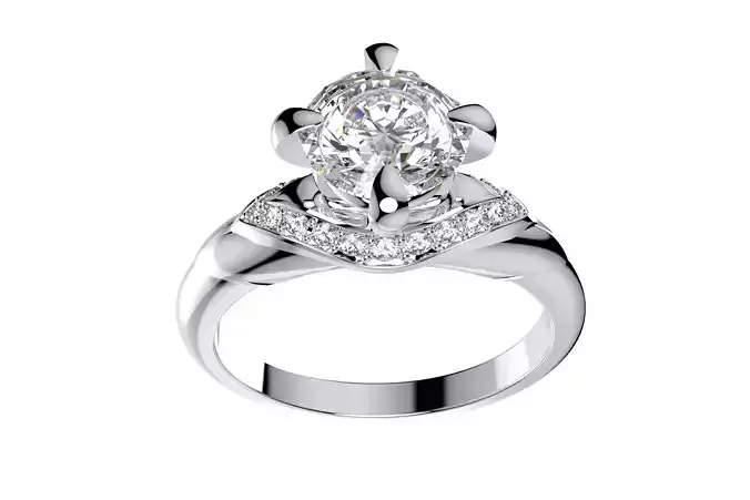 Engagement Ring  STL File Format ready For 3D Printing - CC67 3D print model