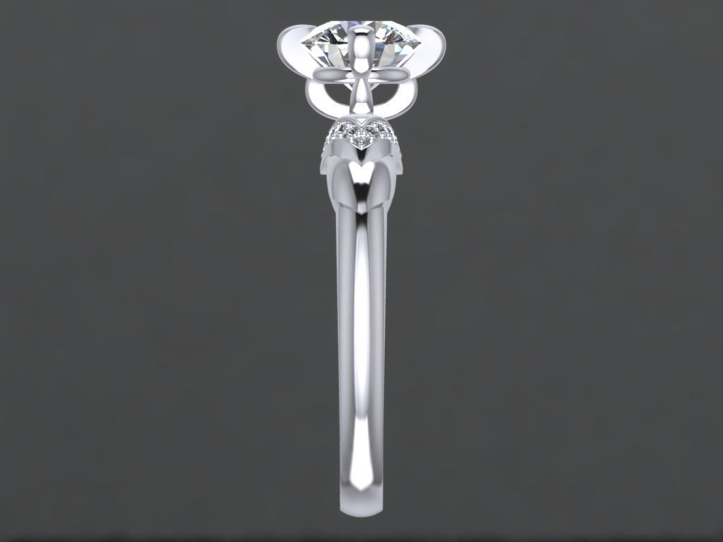 Engagement Ring  STL File Format ready For 3D Printing - CC67 3D print model_8