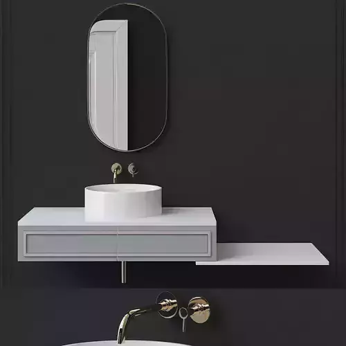 Washbasins Furniture 3d model Low-poly 3D model