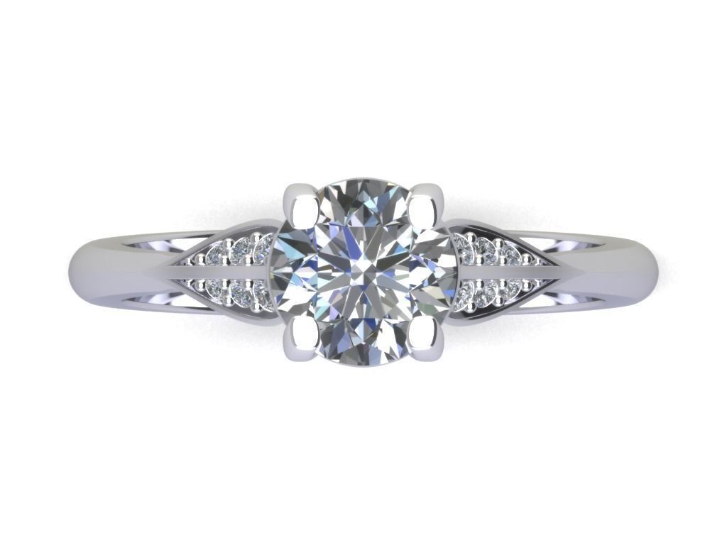 Engagement Ring  STL File Format ready For 3D Printing - CC68 3D print model_3
