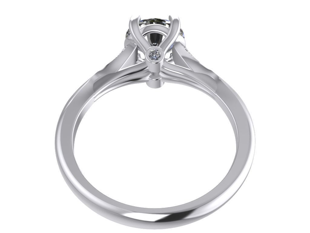 Engagement Ring  STL File Format ready For 3D Printing - CC68 3D print model_6
