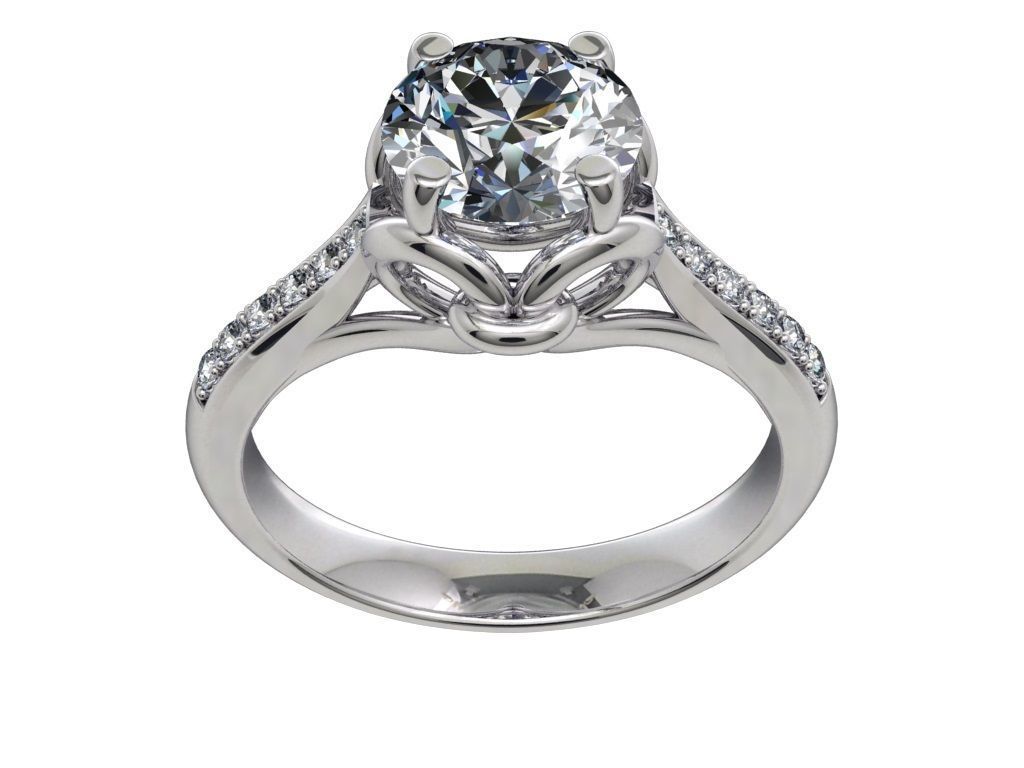 Engagement Ring  STL File Format ready For 3D Printing - CC69 3D print model_2