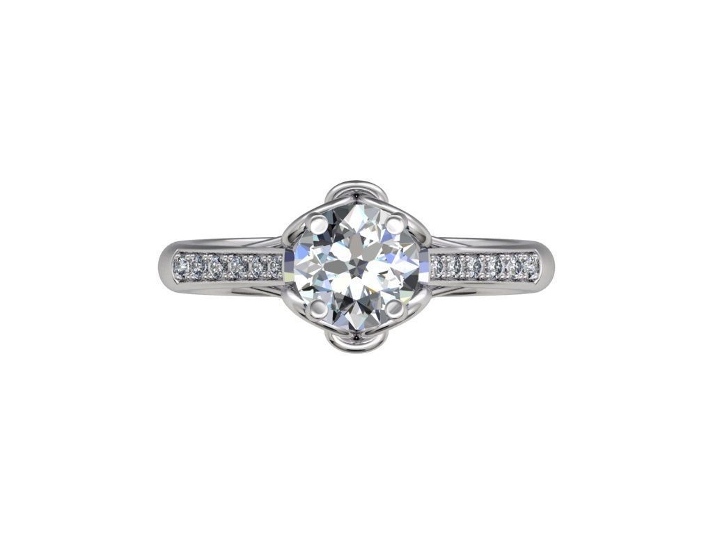 Engagement Ring  STL File Format ready For 3D Printing - CC69 3D print model_6
