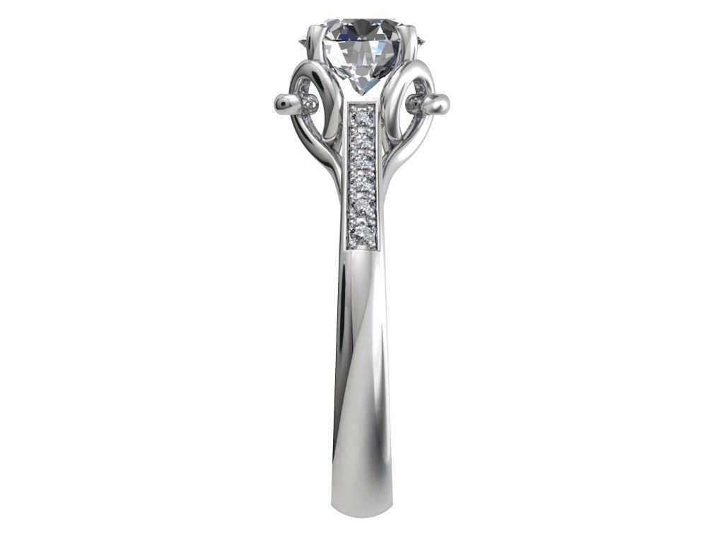Engagement Ring  STL File Format ready For 3D Printing - CC69 3D print model_5