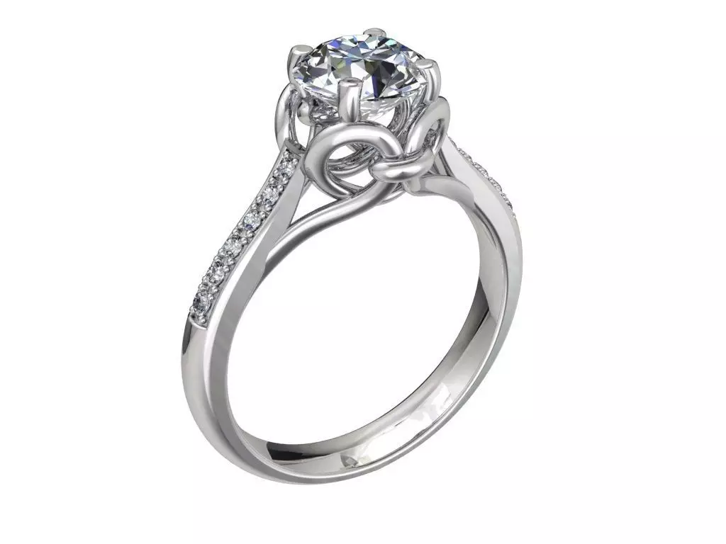 Engagement Ring  STL File Format ready For 3D Printing - CC69 3D print model_0