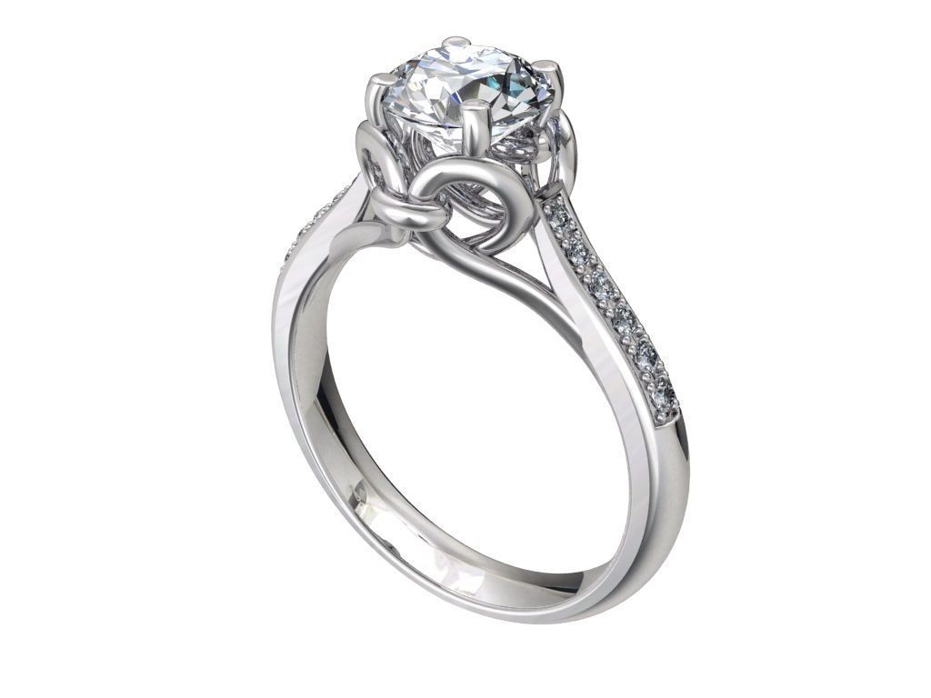 Engagement Ring  STL File Format ready For 3D Printing - CC69 3D print model_1