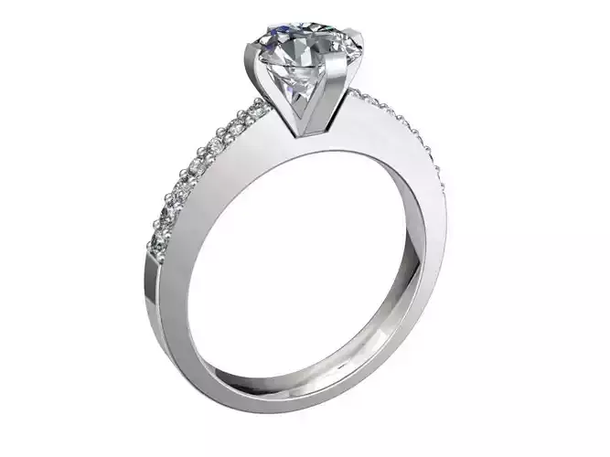 Engagement Ring  STL File Format ready For 3D Printing - CC70