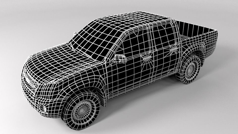 ISUZU DMAX DOUBLE CAB LOWPOLY Low-poly 3D model_5