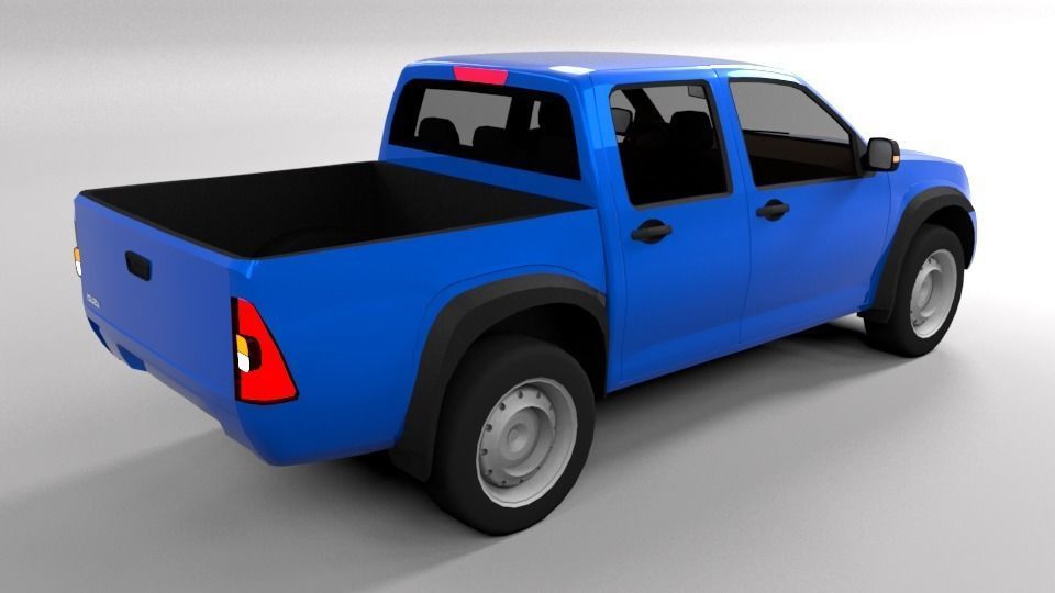 ISUZU DMAX DOUBLE CAB LOWPOLY Low-poly 3D model_6