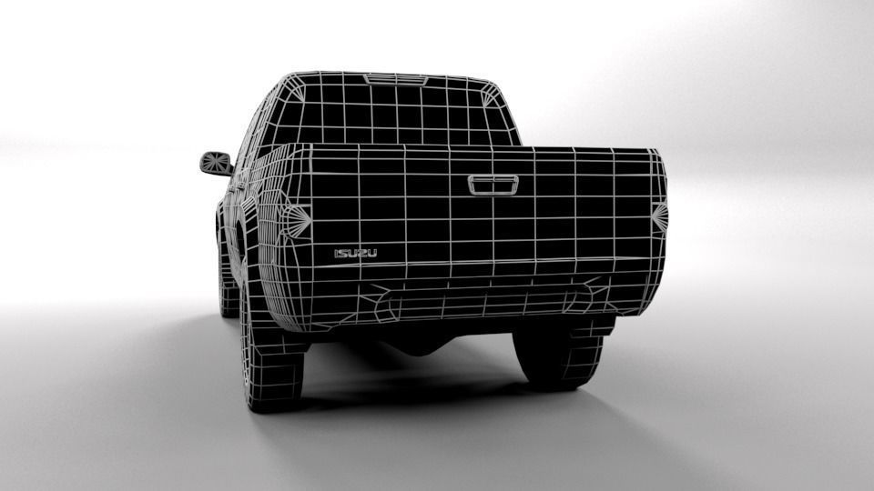 ISUZU DMAX DOUBLE CAB LOWPOLY Low-poly 3D model_3