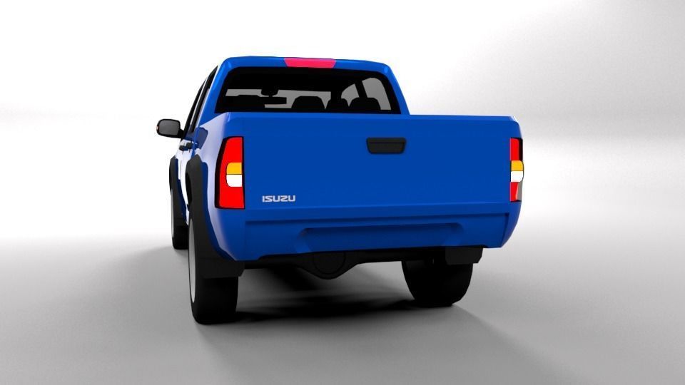 ISUZU DMAX DOUBLE CAB LOWPOLY Low-poly 3D model_2