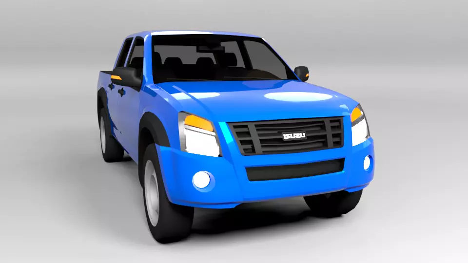 ISUZU DMAX DOUBLE CAB LOWPOLY Low-poly 3D model_0