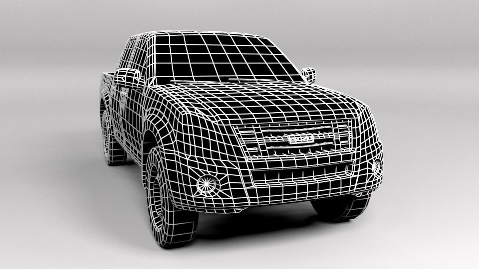 ISUZU DMAX DOUBLE CAB LOWPOLY Low-poly 3D model_1